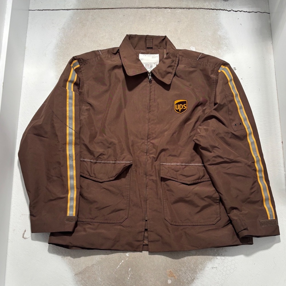 Twinhill UPS Delivery Driver Uniform Jacket Brown Reflective Mens Large 42-44 RG